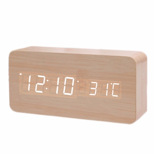 Laikrodis "Medžio stilius" (medžio+baltas)