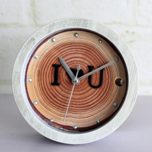 Laikrodis žadintuvas "Medžio ženklai" (12 cm)