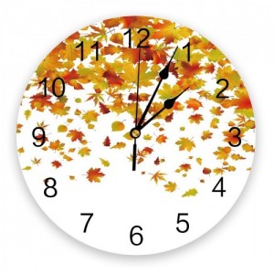 Sieninis laikrodis "Rudeniniai lapai krenta" (25 cm)