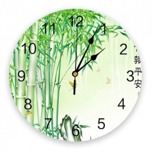 Sieninis laikrodis "Žaliasis bambukų miškas" (25 cm)