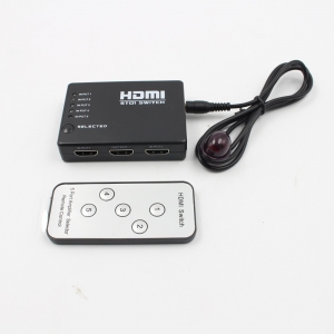 5 HDMI į vieną HDMI paskirstytojas (1080P, distacinis valdymas)