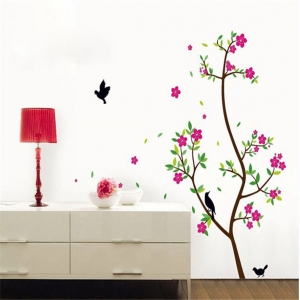 Lipdukas "Nuostabi gėlė ir paukšteliai" (150 x 100 cm)