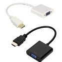 HDMI į VGA keitiklis adapteris su USB audio laidu (baltas)