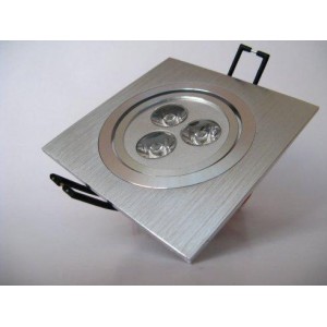 3W šiltai balta įmontuojama LED lemputė