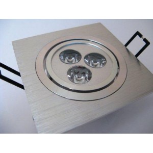 3W šiltai balta įmontuojama LED lemputė