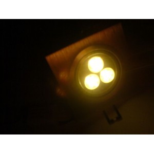 3W šiltai balta įmontuojama LED lemputė