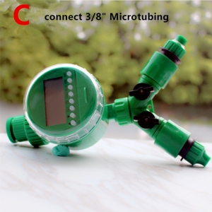 Skaitmeninė sodo drėkinimo sistema "Profesionalas 9" (dviguba laistymo jungtis, 3/8 colio)
