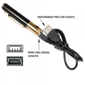 Slapta kamera - rašiklis