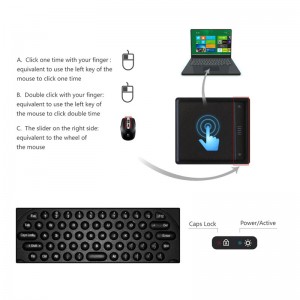 Erdvinė pelė-klaviatūra (Wireless 2.4GHz, nuotolinis pultas)