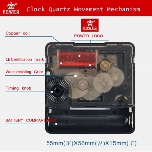 Laikrodžio mechanizmas "POWER" (13mm ašis)