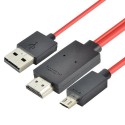 MHL Micro USB, HDMI, USB kabelis 5-pin