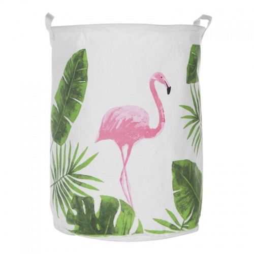 Medvilninė daiktadėžė "Puikusis rožinis flamingas"