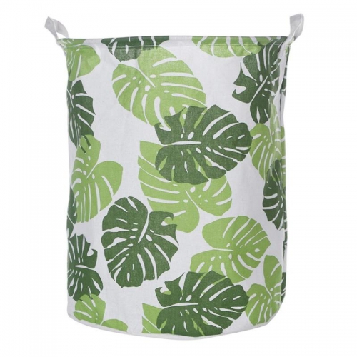 Medvilninė daiktadėžė "Puikieji žalieji lapai"