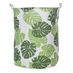 Medvilninė daiktadėžė "Puikieji žalieji lapai"