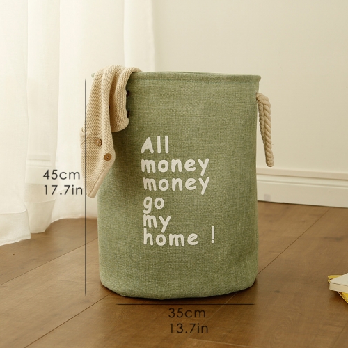 Medvilninė daiktadėžė "Visi pinigai pinigučiai ateikit namučio 3"