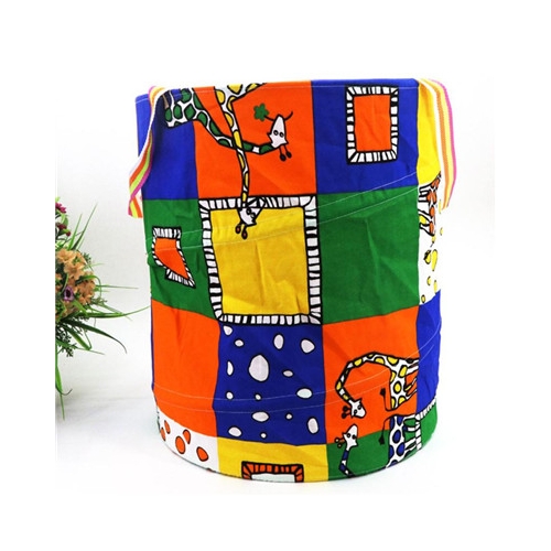 Medvilninė daiktadėžė "Nuostabios spalvotos žirafos"