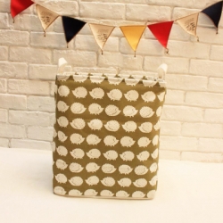 Medvilninė daiktadėžė "Stilingieji ežiukai" (40 x 35 x 25 cm)