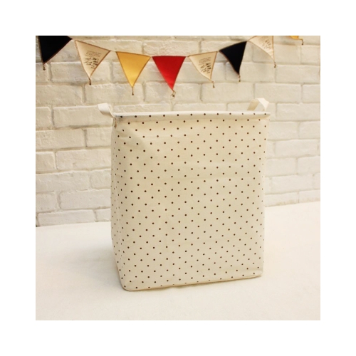 Medvilninė daiktadėžė "Stilingieji taškiukai" (40 x 35 x 25 cm)