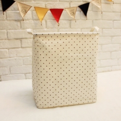 Medvilninė daiktadėžė "Stilingieji taškiukai" (40 x 35 x 25 cm)