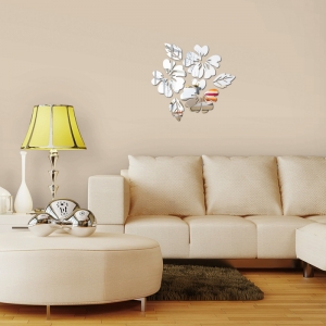 Veidrodiniai lipdukai "Žiedų spindesys" (45 x 45 cm)