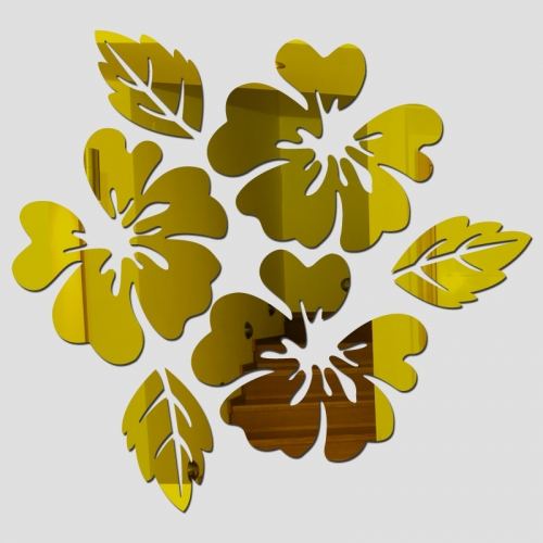 Veidrodiniai lipdukai "Žiedų spindesys" (45 x 45 cm)