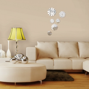 Veidrodiniai lipdukai "Nuostabieji žiedai 2" (45 x 45 cm)