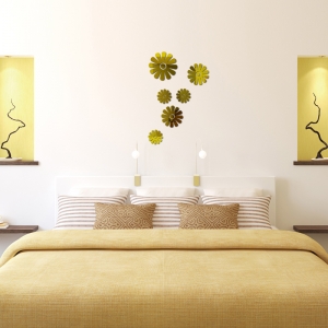 Veidrodiniai lipdukai "Nuostabieji žiedai 2" (45 x 45 cm)