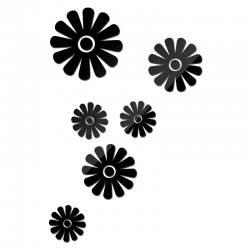 Veidrodiniai lipdukai "Nuostabieji žiedai 2" (45 x 45 cm)