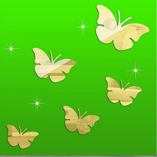 Veidrodiniai lipdukai "Nuostabieji drugeliai" (45 x 45 cm)