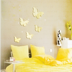 Veidrodiniai lipdukai "Nuostabieji drugeliai" (45 x 45 cm)