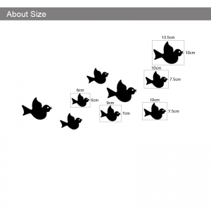 Veidrodiniai lipdukai "Puikieji paukšteliai" (45 x 45 cm)