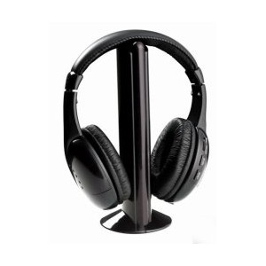 Bevielės ausinės su FM siųstuvu