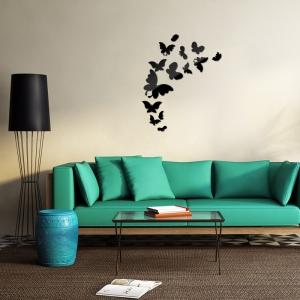 Veidrodiniai lipdukai "Nuostabieji drugeliai 2" (30 x 60 cm)