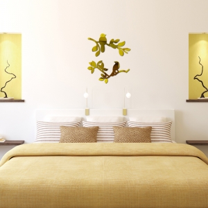 Veidrodiniai lipdukai "Puikieji paukšteliai 2" (45 x 45 cm)