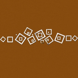 Veidrodiniai lipdukai "Kvadratų linija" (45 x 45 cm)