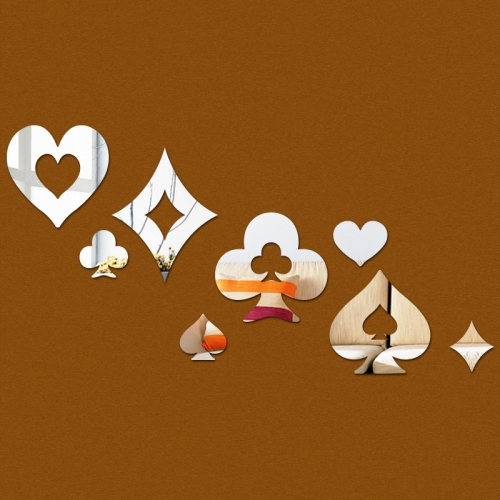 Veidrodiniai lipdukai "Kortų magija" (42 x 65 cm)