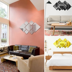 Veidrodiniai lipdukai "Puikieji ornamentai 2" (20 x 20 cm)