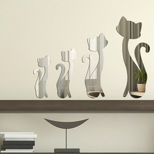 Veidrodiniai lipdukai "Keturi katinai"