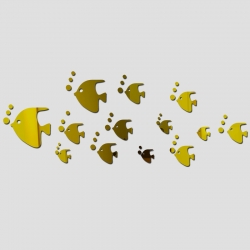 Veidrodiniai lipdukai "Tropinės žuvelės" (40 x 60 cm)