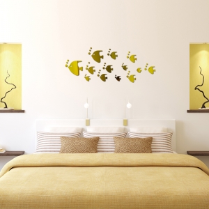 Veidrodiniai lipdukai "Tropinės žuvelės" (40 x 60 cm)