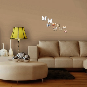 Veidrodiniai lipdukai "Puikieji drugeliai" (40 x 60 cm)