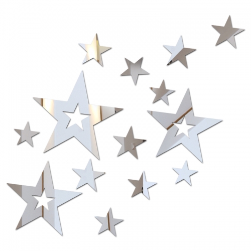 Veidrodiniai lipdukai "Žvaigždelės"