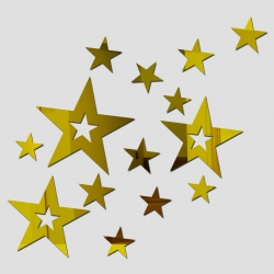 Veidrodiniai lipdukai "Žvaigždelės"