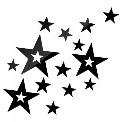 Veidrodiniai lipdukai "Žvaigždelės"