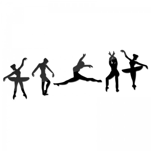 Veidrodiniai lipdukai "Šokėjai"