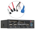 5.25" priekinis skydelis "Aukščiausia klasė" (USB 3.0, eSATA, SATA)