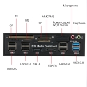 5.25" priekinis skydelis "Aukščiausia klasė" (USB 3.0, eSATA, SATA)