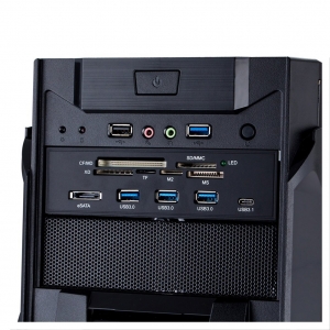 5.25" priekinis skydelis "Aukščiausia klasė 4" (3 ports USB3.0, USB 3.1, eSATA)