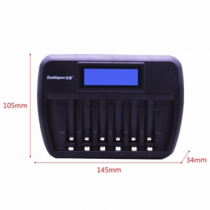 Universalus 6 lizdų įkroviklis "Auščiausia klasė" (LCD, AA, AAA)