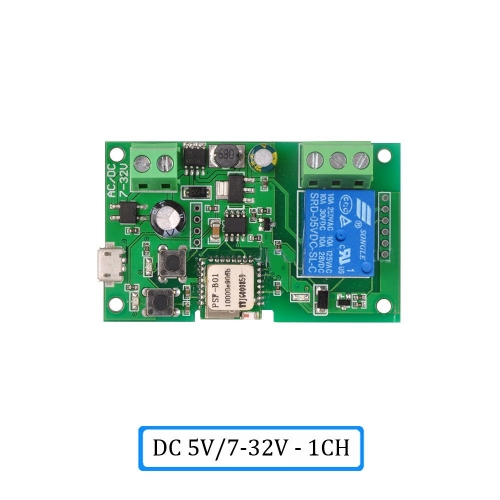 Automatinis 1 įrenginio modulis "Protingi namai" (DC 5V, 7/32 V, WiFi, 433 MH)